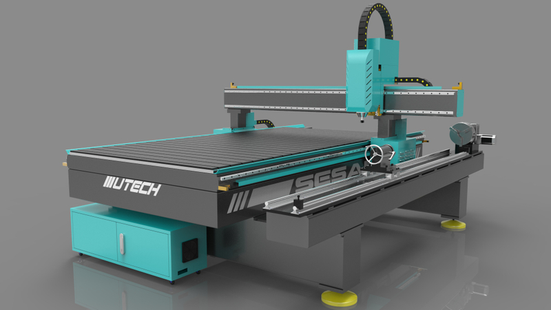 Venda quente 1325 máquina roteadora CNC de 4 eixos para madeira 