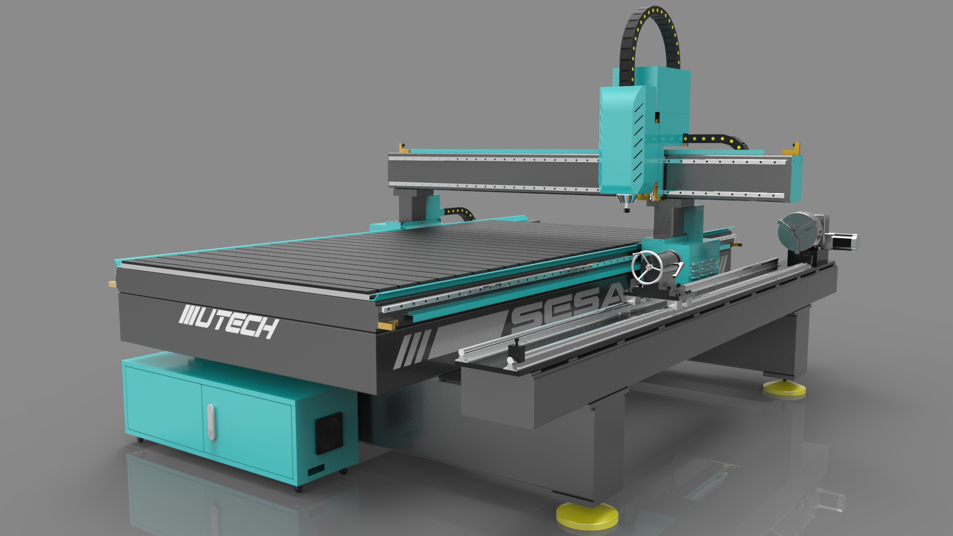 Venda quente 1325 máquina roteadora CNC de 4 eixos para madeira 