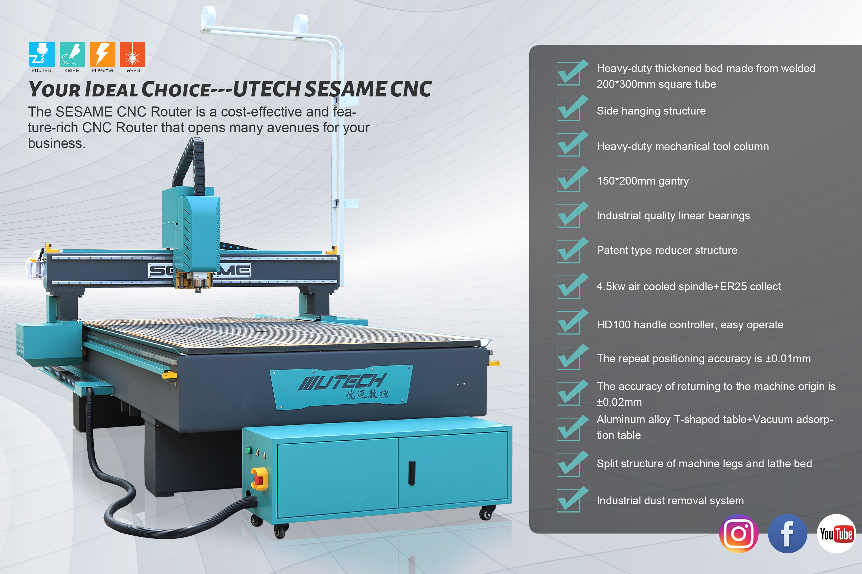 máquina para trabalhar madeira cnc