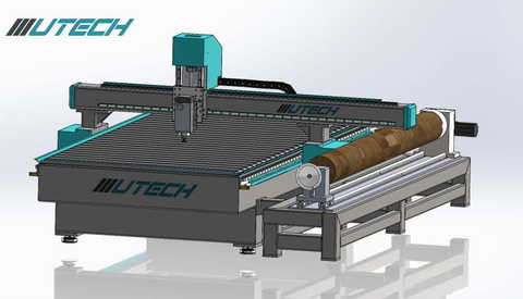 Venda quente 1325 máquina roteadora CNC de 4 eixos para madeira 