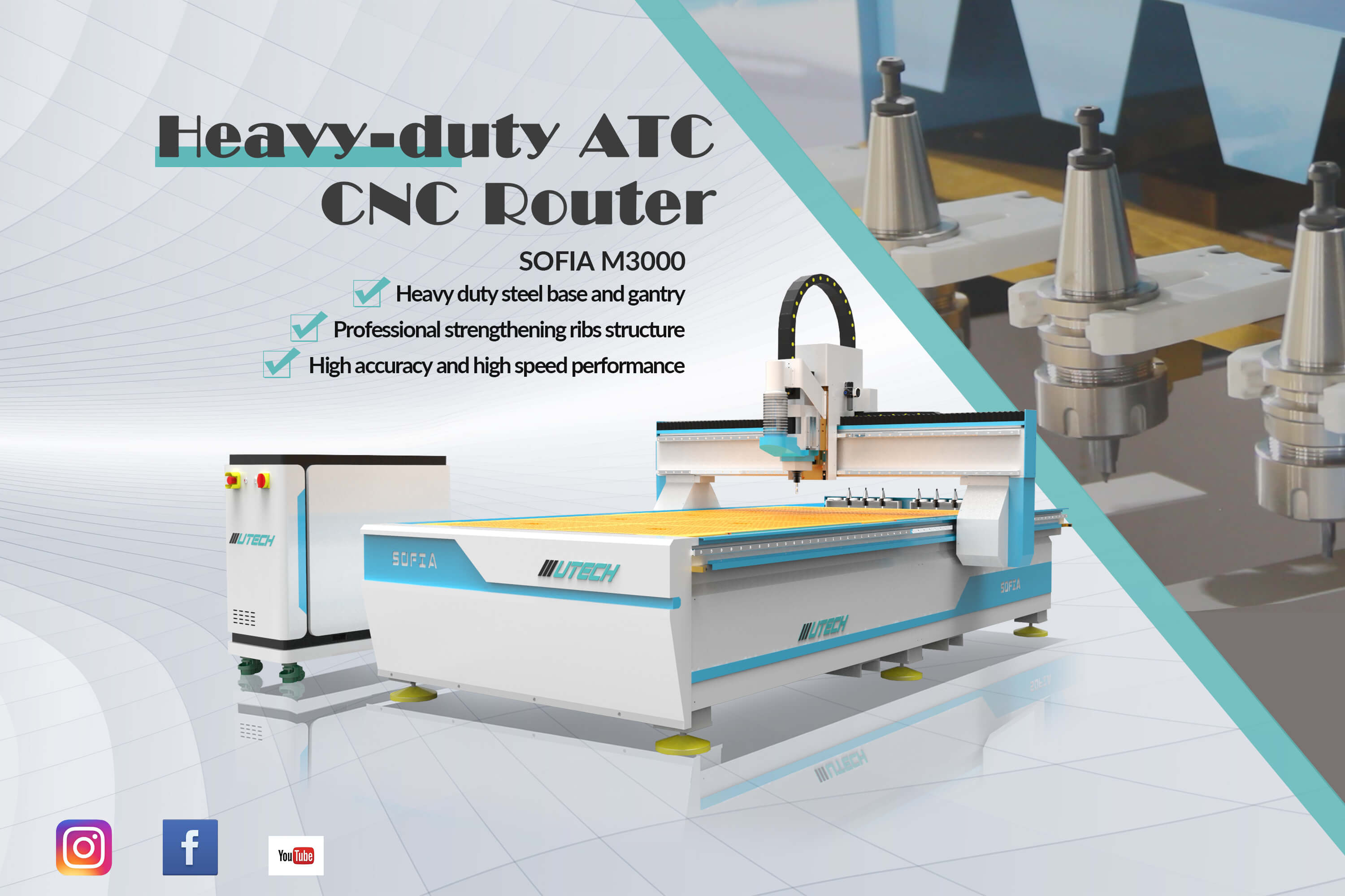 Máquina automática de escultura em madeira 3d cnc