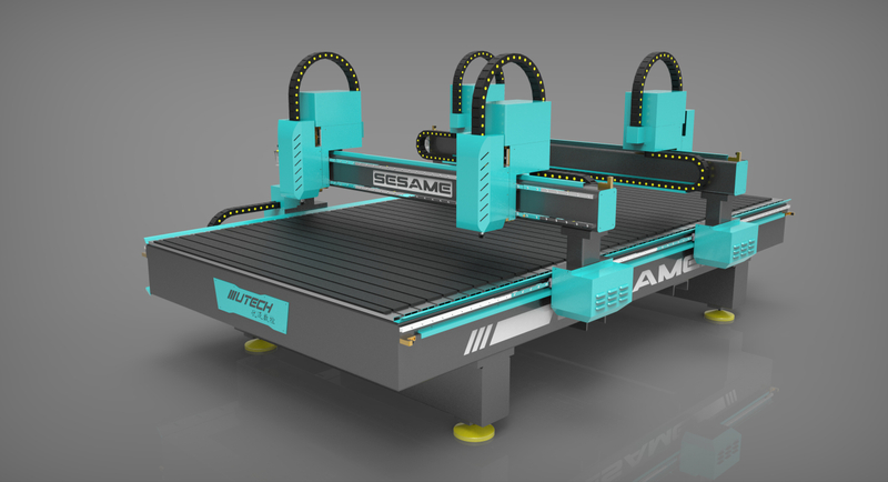 Roteador CNC de madeira 3d multifuso com 4 cabeças